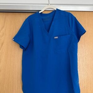 Figs Royal Blue One Pocket Catarina Scrub Top